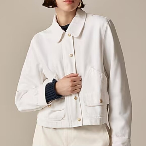 J. Crew Short Barn Jacket™ in cotton twill Size S - Picture 1 of 12